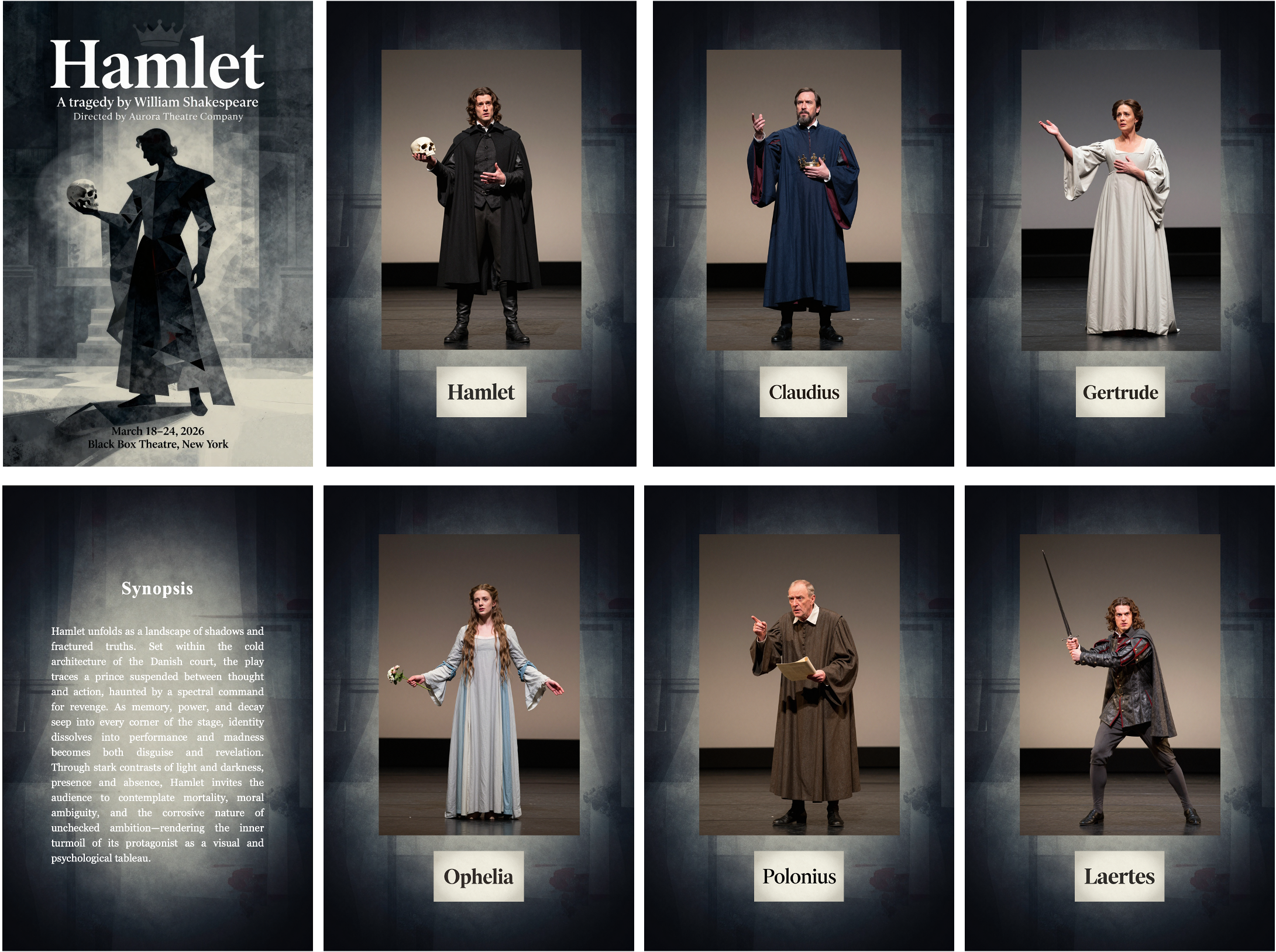 Electronic theater program generated for Hamlet