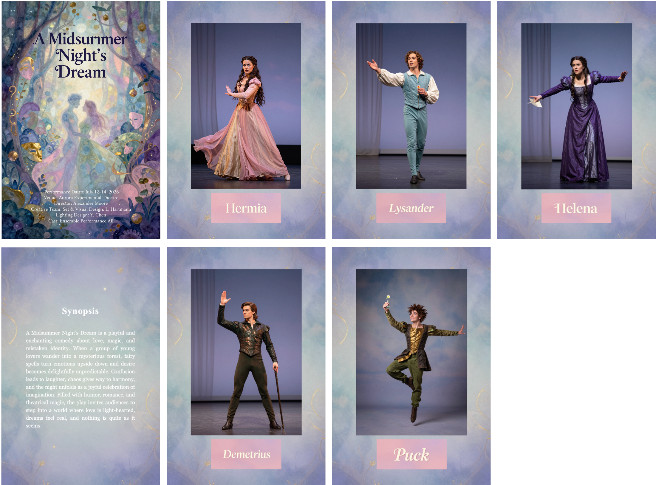 Electronic theater program generated for A Midsummer Night's Dream