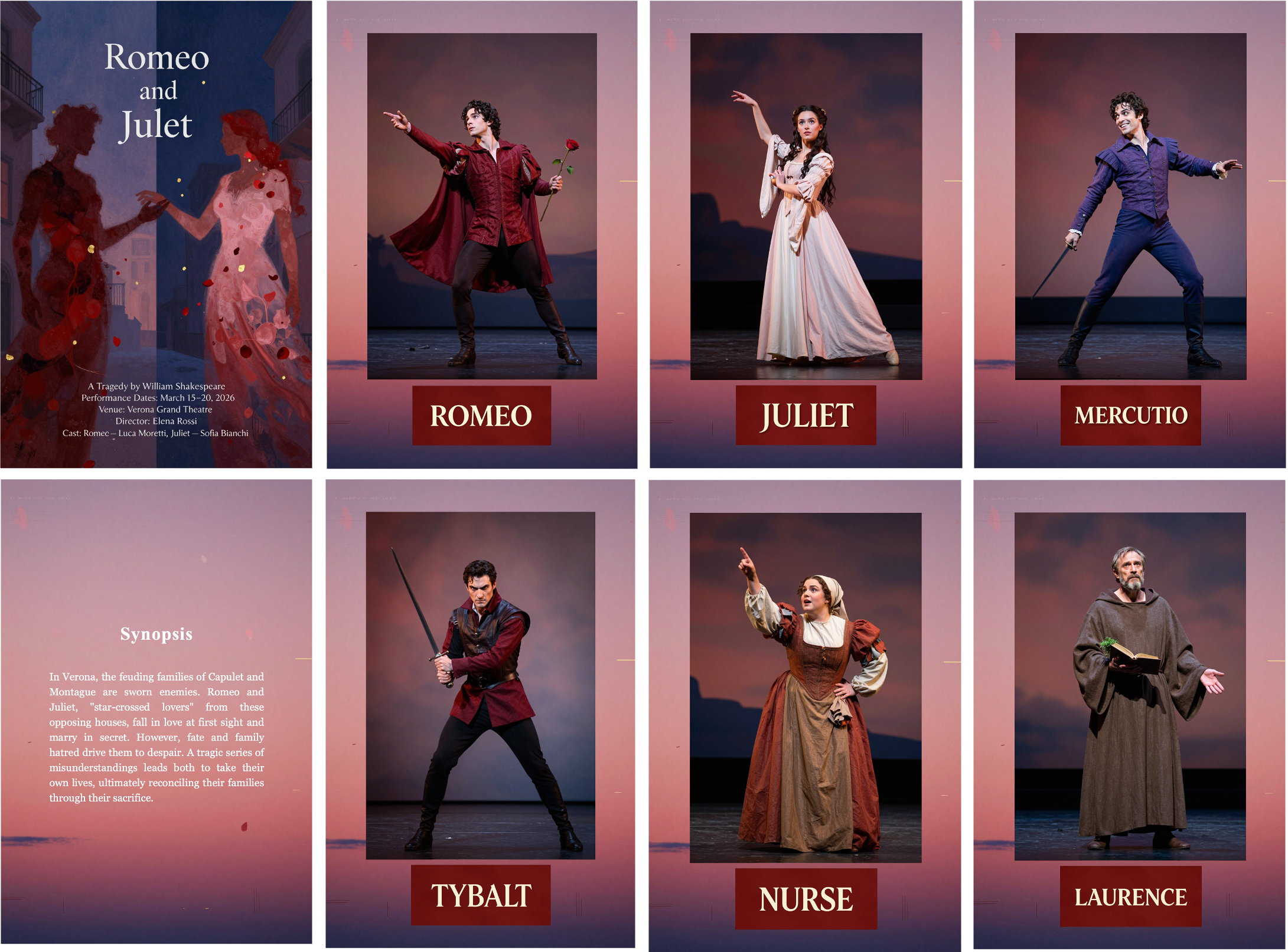 Electronic theater program generated for Romeo and Juliet